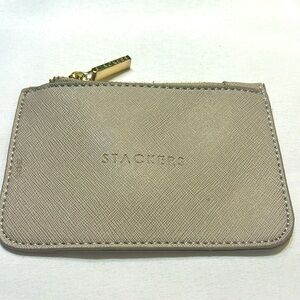 💥2/$10 
STACKERS tan small wallet zipper pouch